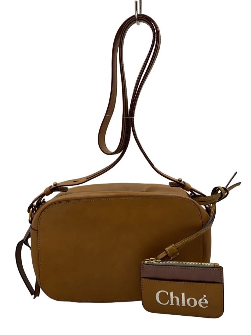 Chloe Sam leather camera crossbody bag tan brown shoulder strap